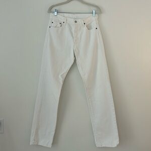 Vintage Levi’s White Button Fly 501 Jeans